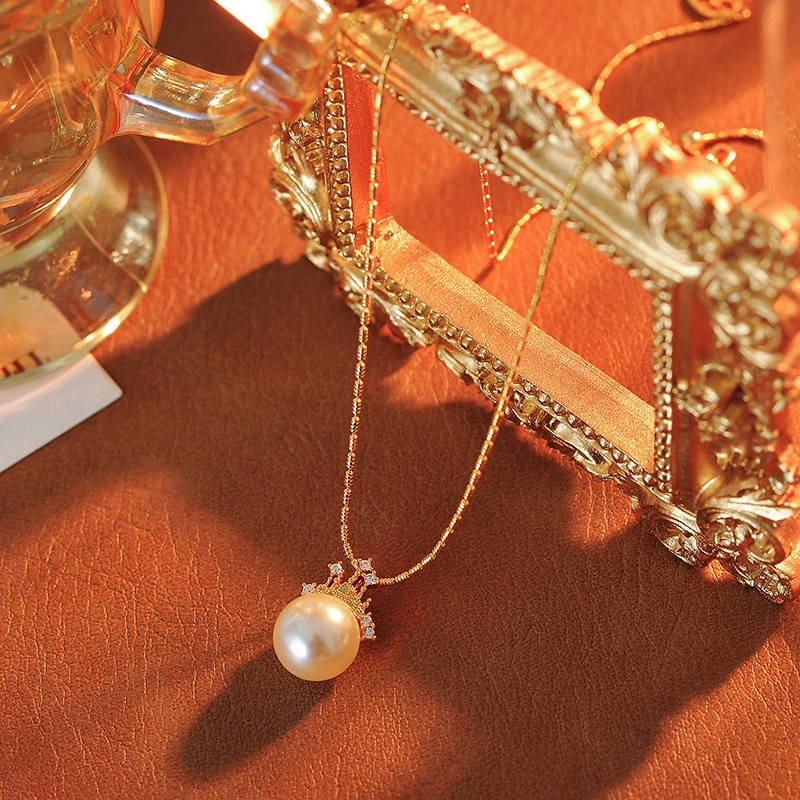 铜合金项链 e261---【梦幻城堡】单珠气质百搭洋气项链