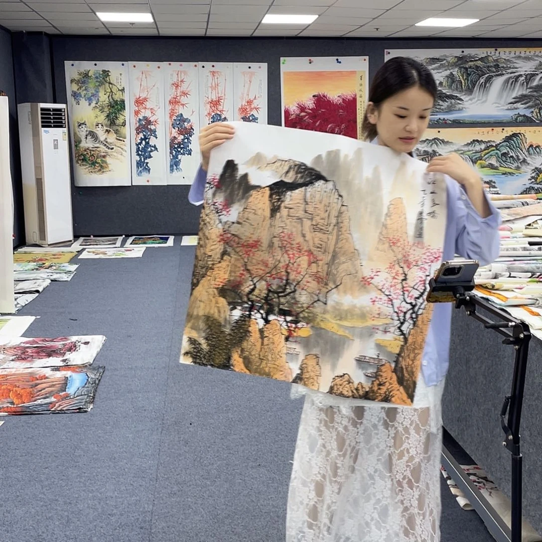 国画作品小姐姐放漏…