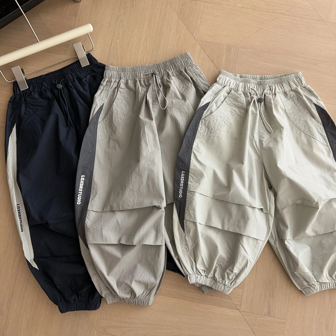 【两个小盆友】2025儿童夏季时尚轻薄休闲百搭宽松潮流运动裤4930