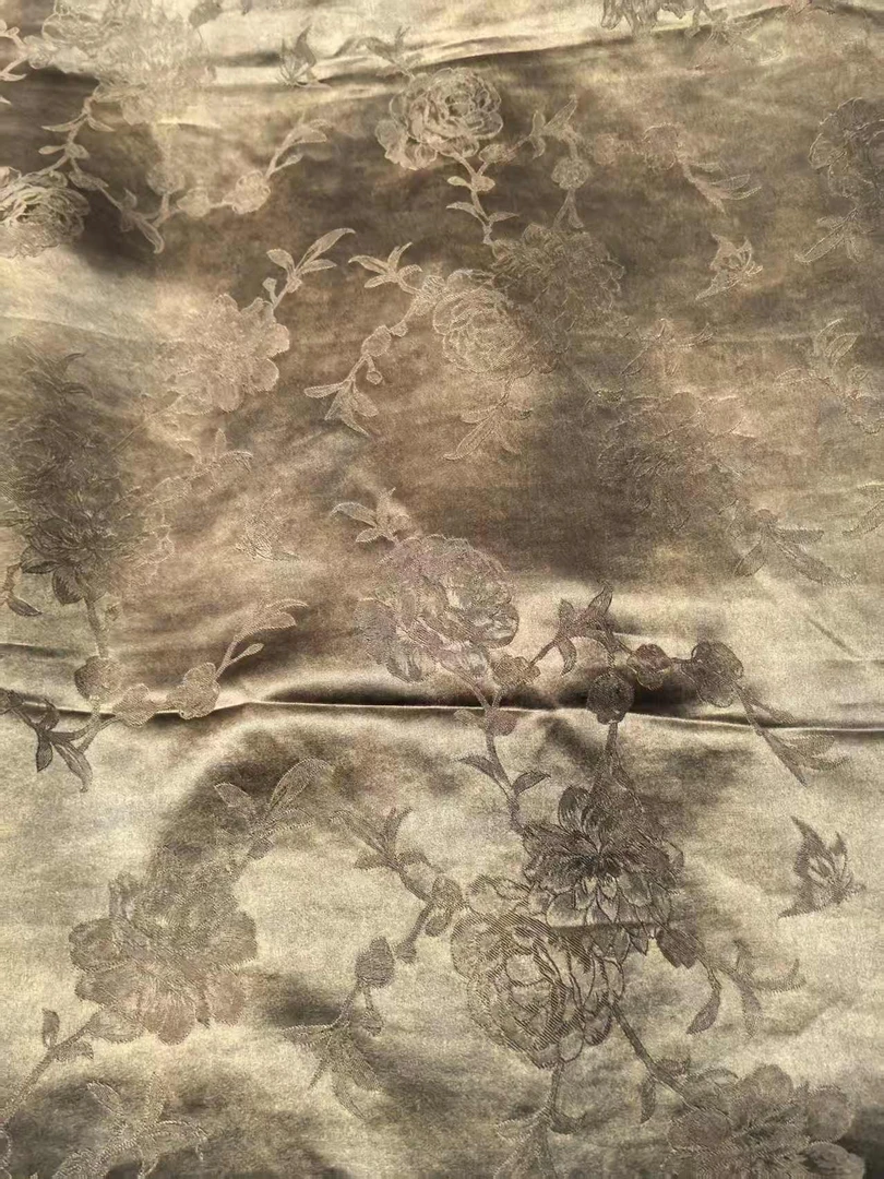 香云纱40姆米提花重缎100桑蚕丝面料~1米链接