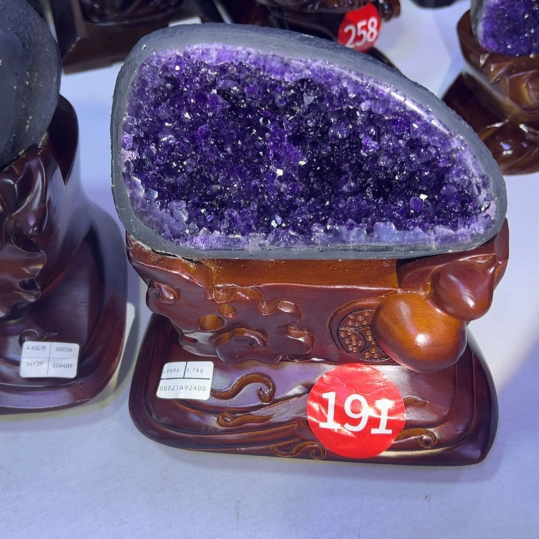 银S925镶嵌紫晶大型摆件（非配饰）