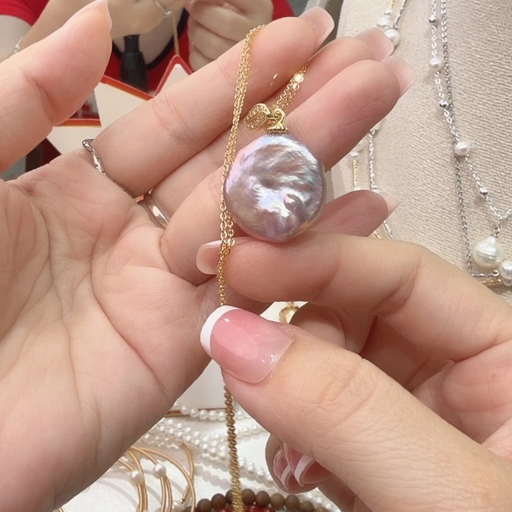 颈饰合金淡水珍珠
