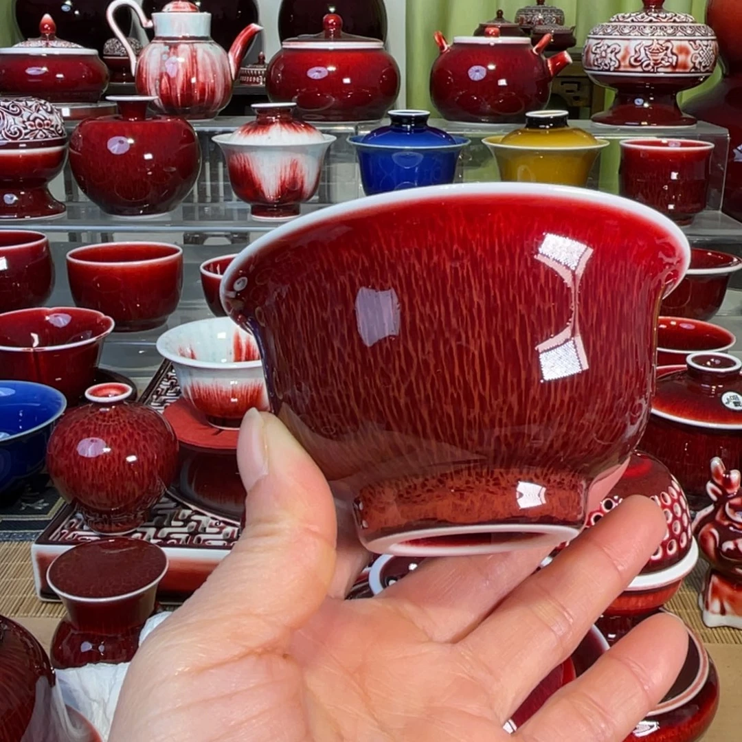 随***兜景德镇原矿釉压手杯