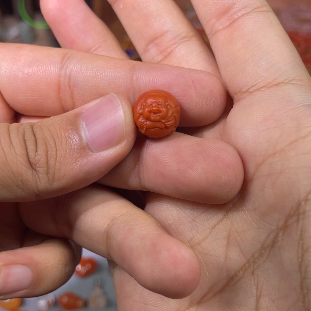 南红玛瑙佛公珠子未镶嵌用****5
