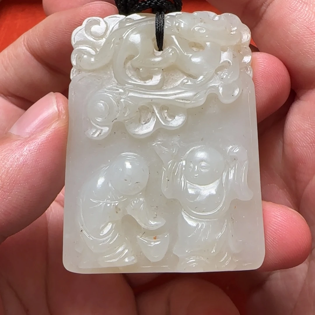 青***瓷和田玉未镶嵌挂件