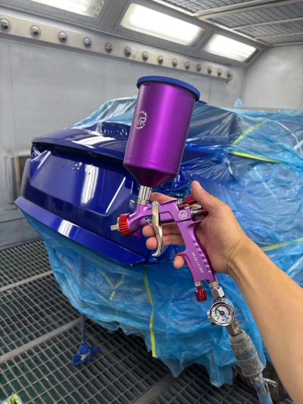 VR紫帝1.3口径喷枪，油水两用，锻造枪体，磨砂工艺，高端系列