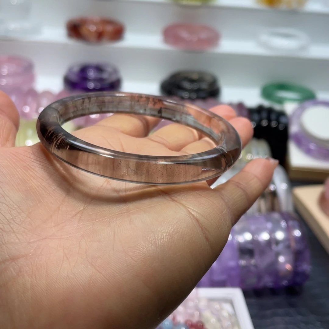 水晶手镯58.8圈口8号未镶嵌