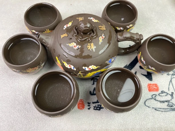 大西施一壶六杯(陈建生手制）感温变色精美