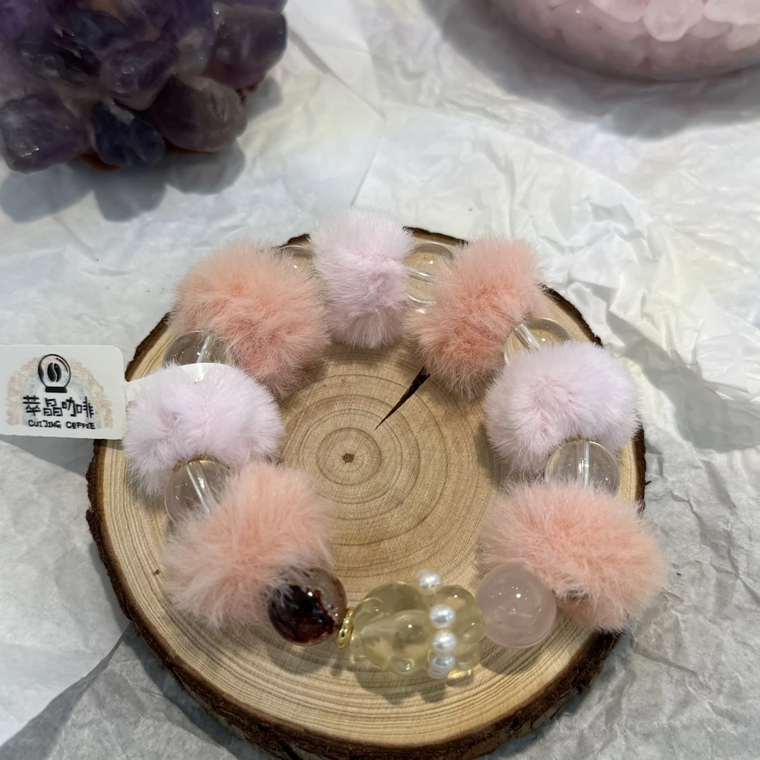 冬日限定 粉橘黄晶熊 默认微瑕 多样性发其一