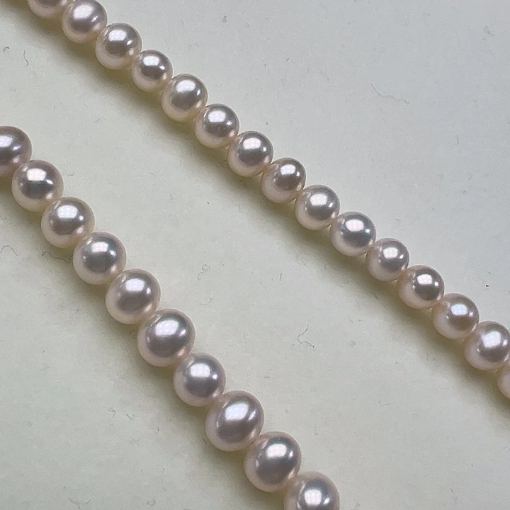 银S925镶嵌颈饰淡水珍珠➕6-6.5高品极光炫彩