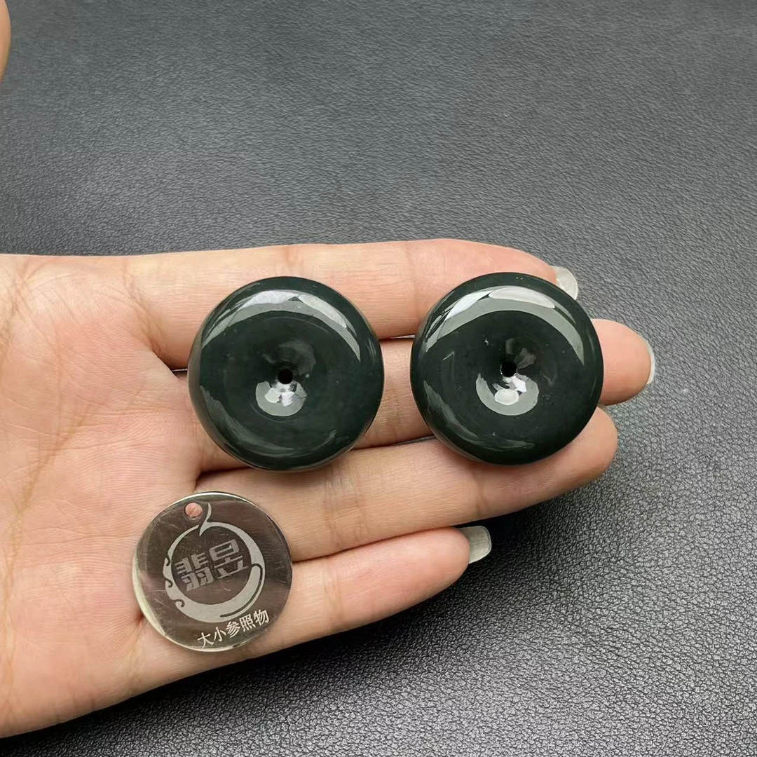 翡昱-B1-17709-和田玉平安扣吊坠绑绳/约30*30*11/-多样性发其一C