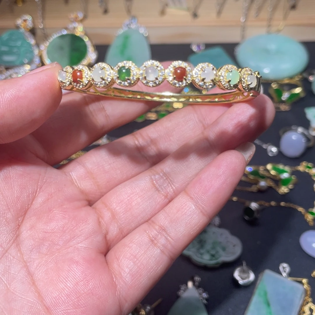 翡翠银S925镶嵌颈饰