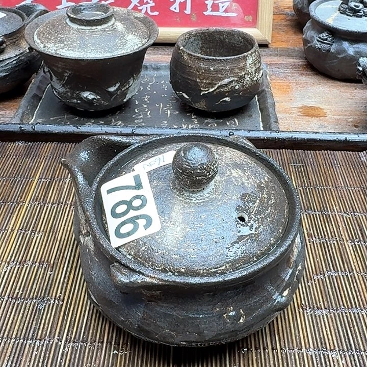 纯手工制作粗陶茶具