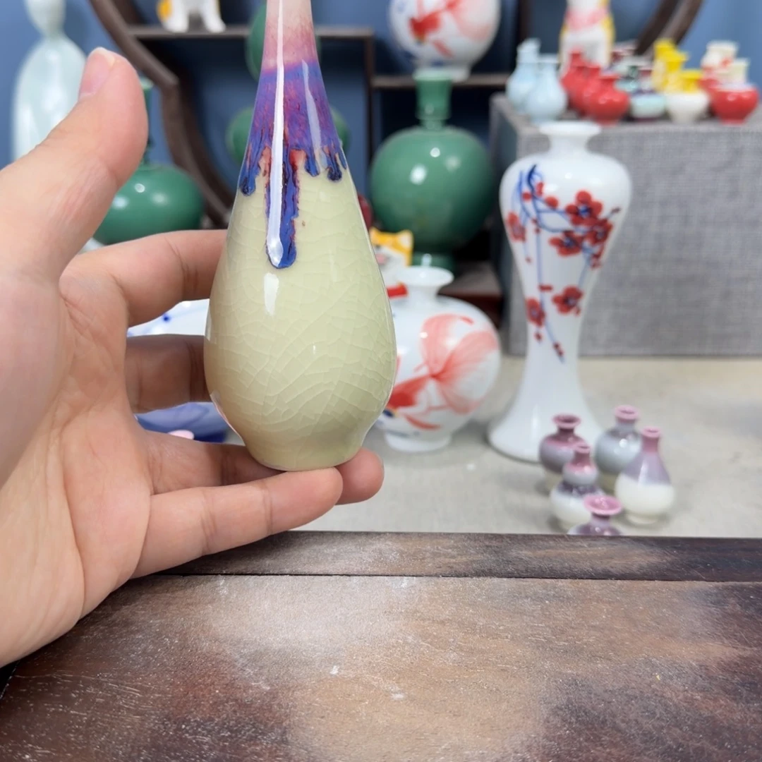 陶瓷手工小花器摆件