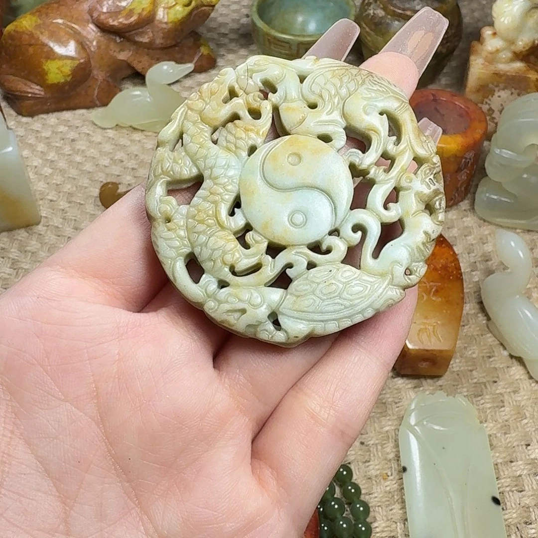 白玉菩提吊坠挂件