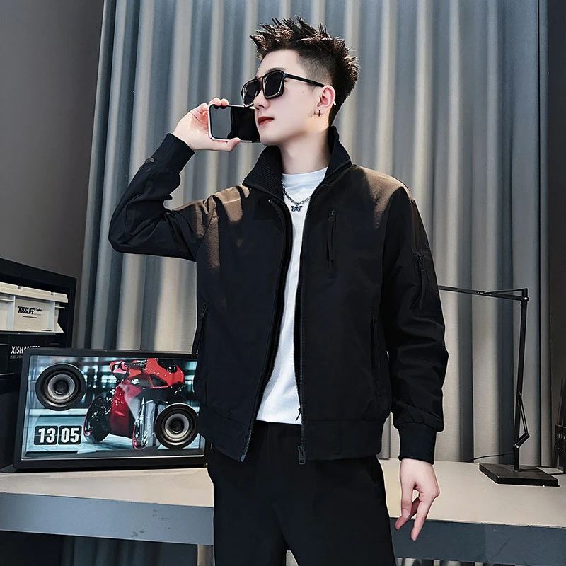 夹克秋季潮牌痞帅港风工装外套男装男士休闲百搭春秋季春季潮流