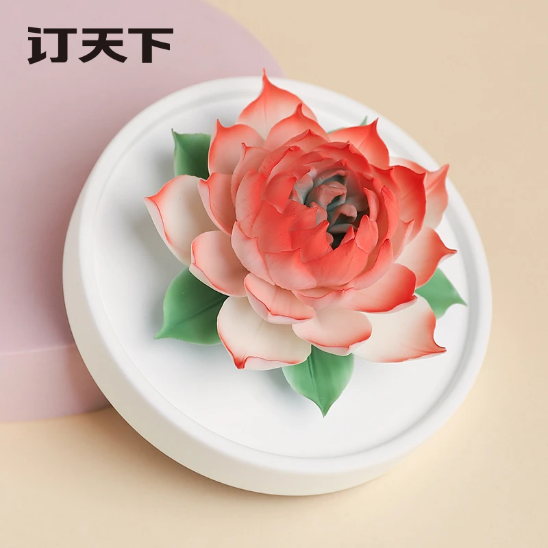订天下陶瓷非遗手捏瓷花多肉扩香器创意家居办公室摆件商务礼品