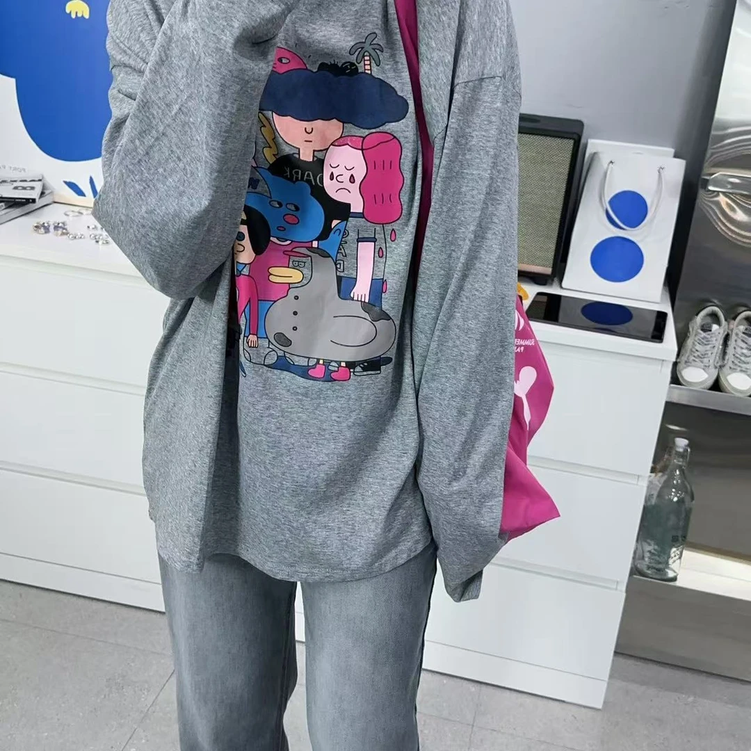 SISTERS【防晒】灰色小伙伴的长袖百搭T恤【衣长73胸围63】