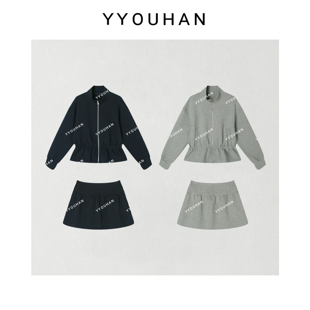 2025春款小众设计极简运动休闲百搭半裙套装 2502C724