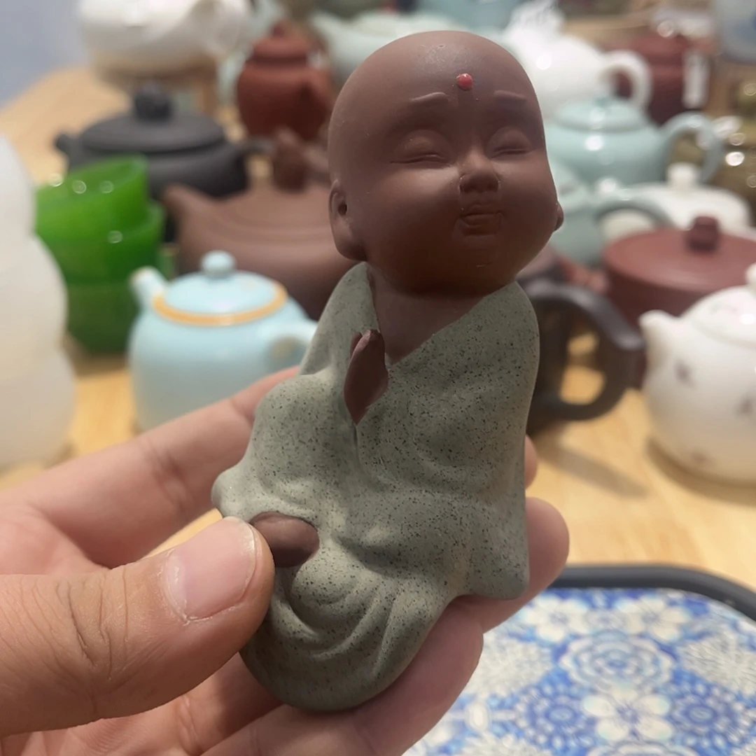 瓷片茶摆件工艺品摆件666
