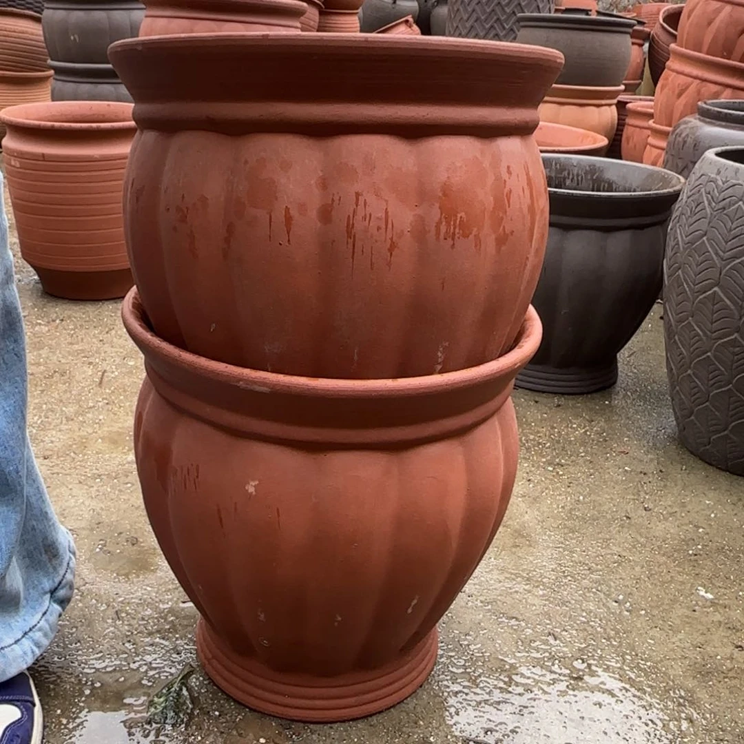 紫砂花盆口30高30宜兴紫砂