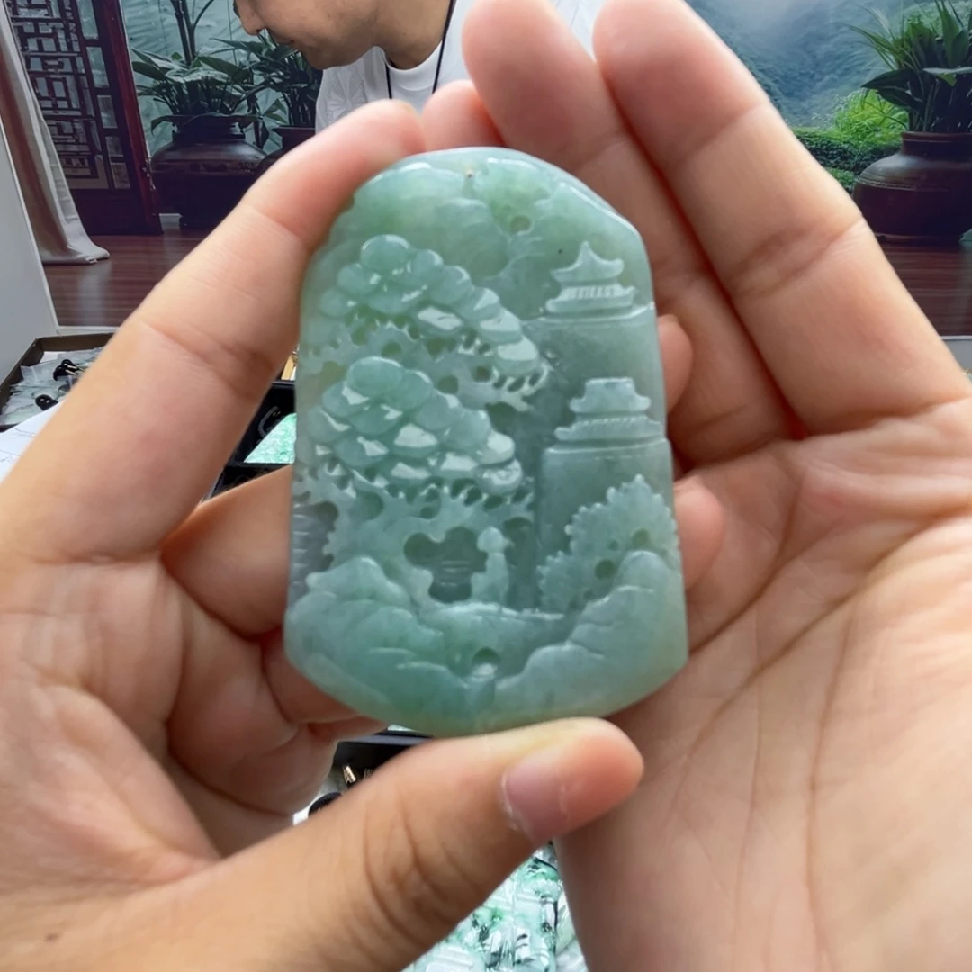 翡翠未镶嵌颈饰天然