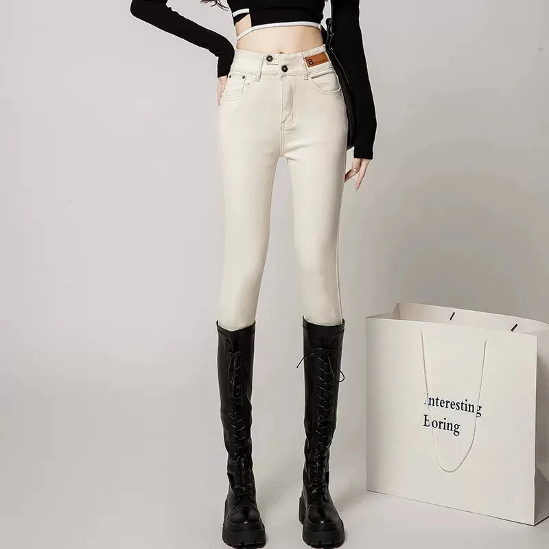 [博来]加绒加厚款提臀收腹塑形瘦身弹力小脚裤