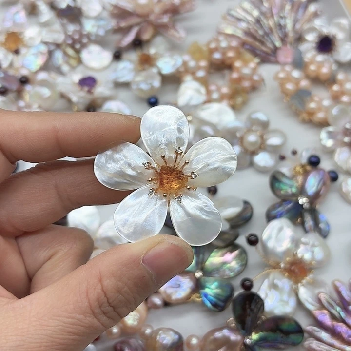 淡水珍珠发饰未镶嵌