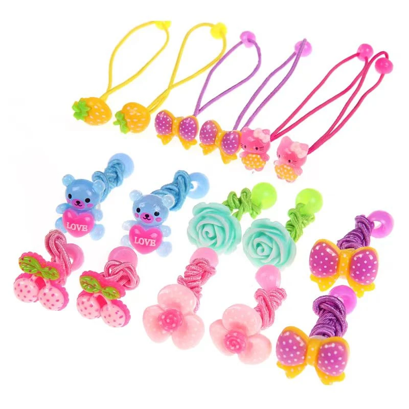 新品女童不卡头发头绳不伤发卡通公主