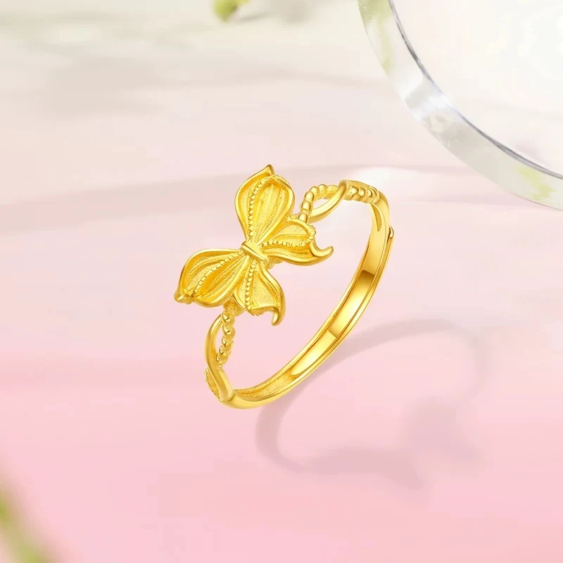 【门店补贴顺丰包邮】蝴蝶戒指开口可调节女士时尚百搭流行饰品2025年母亲节送女友情人礼物腰佩1.2g铜合金