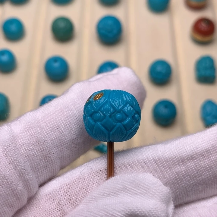 绿松石未镶嵌绿松石莲花15.4