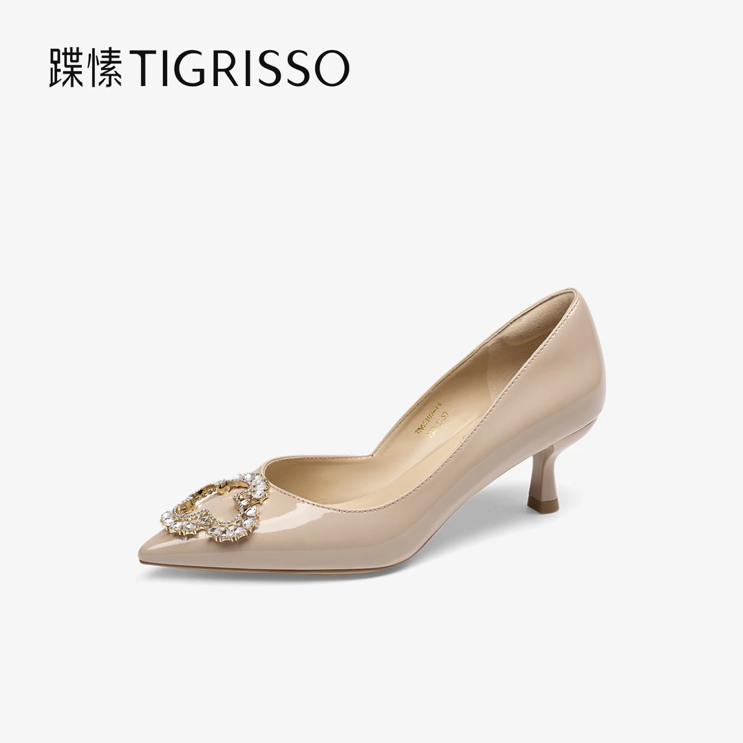 雅韵东方蹀愫25年春季新尖头5.5CM幸运吉祥四叶草高跟鞋女气质鞋