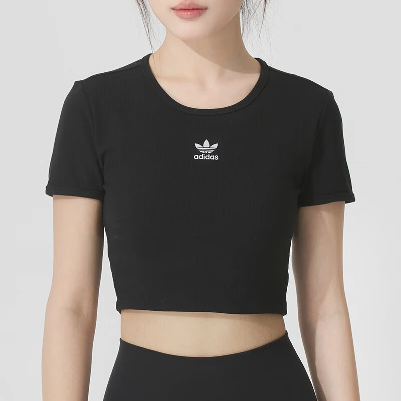 adidas/阿迪达斯经典短款运动短袖圆领T恤IY9664