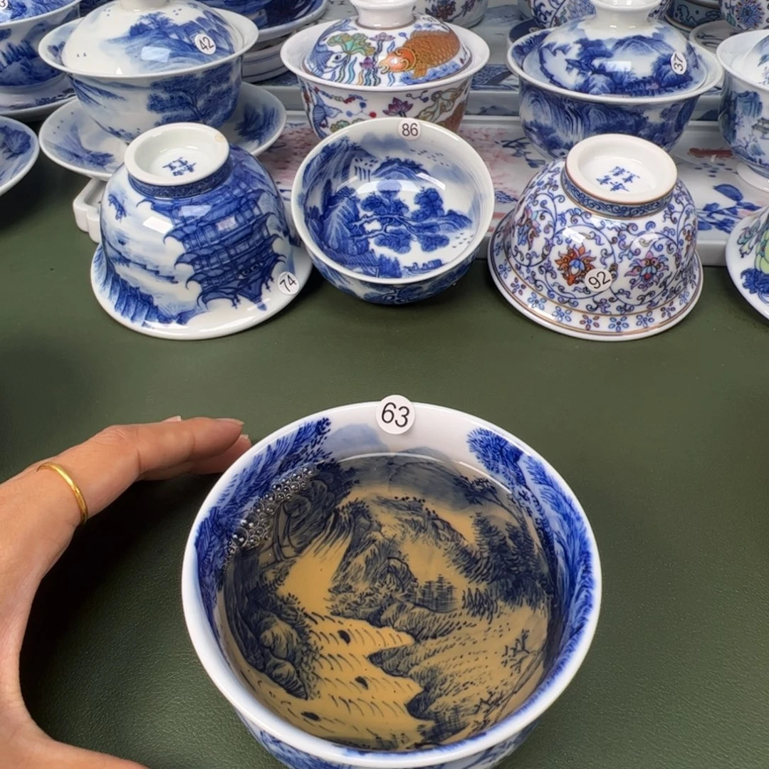 景德镇纯手工纯手绘茶具木木63