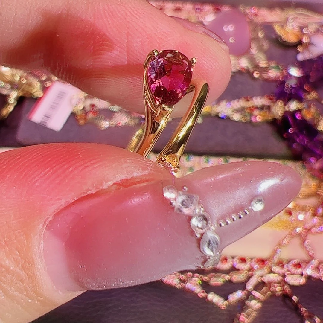 碧玺碧玺戒指银S925镶嵌