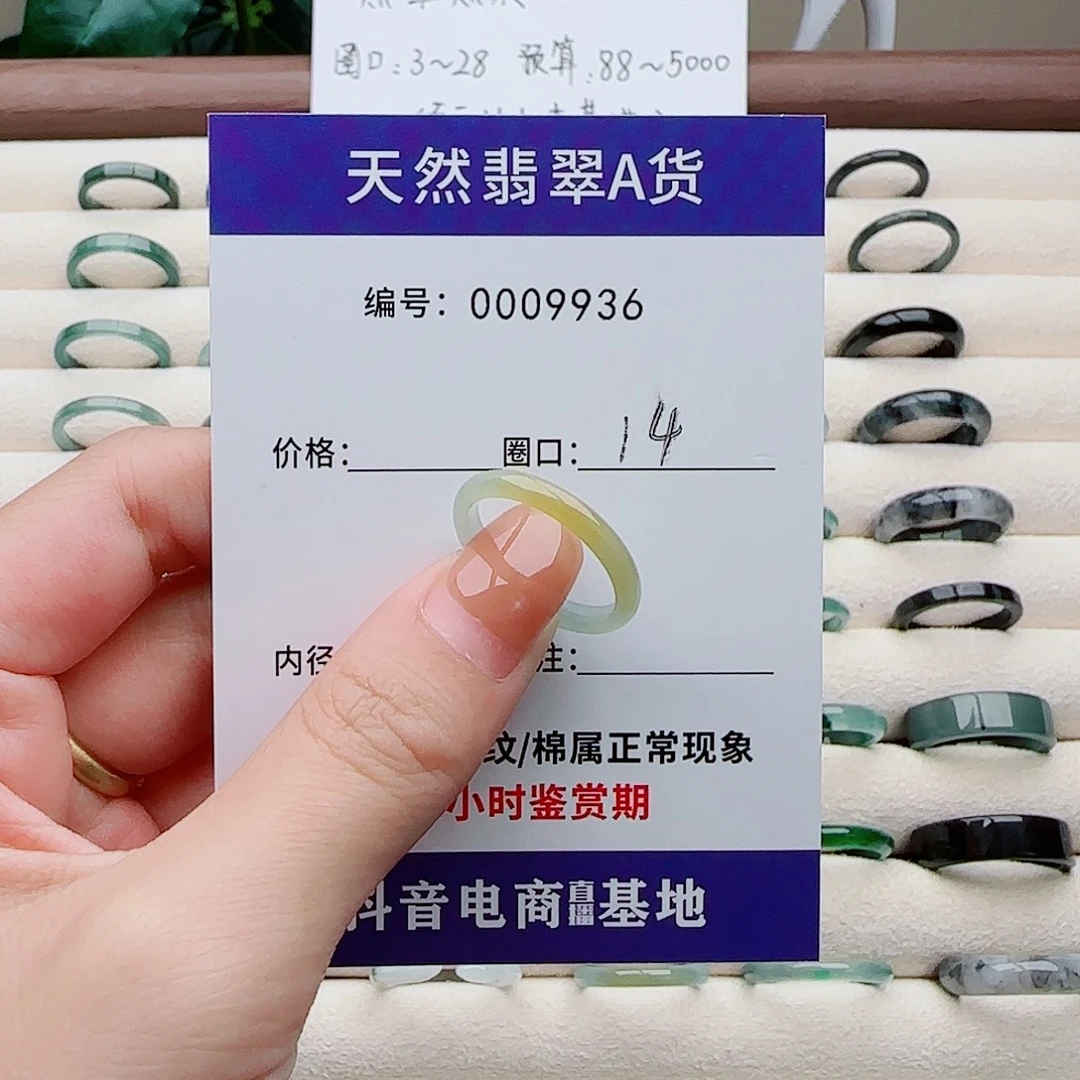 翡翠未镶嵌戒指天然