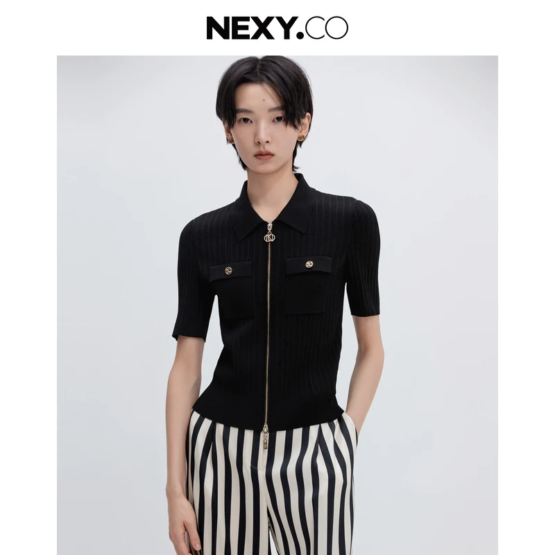 NEXY.CO/奈蔻针织衫|凉感冰丝|夏日出游|气质女性|百搭|XI00263W0