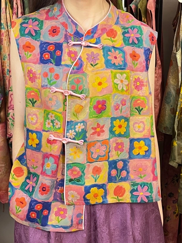 满分桑蚕丝不规则三粒扣小上衣