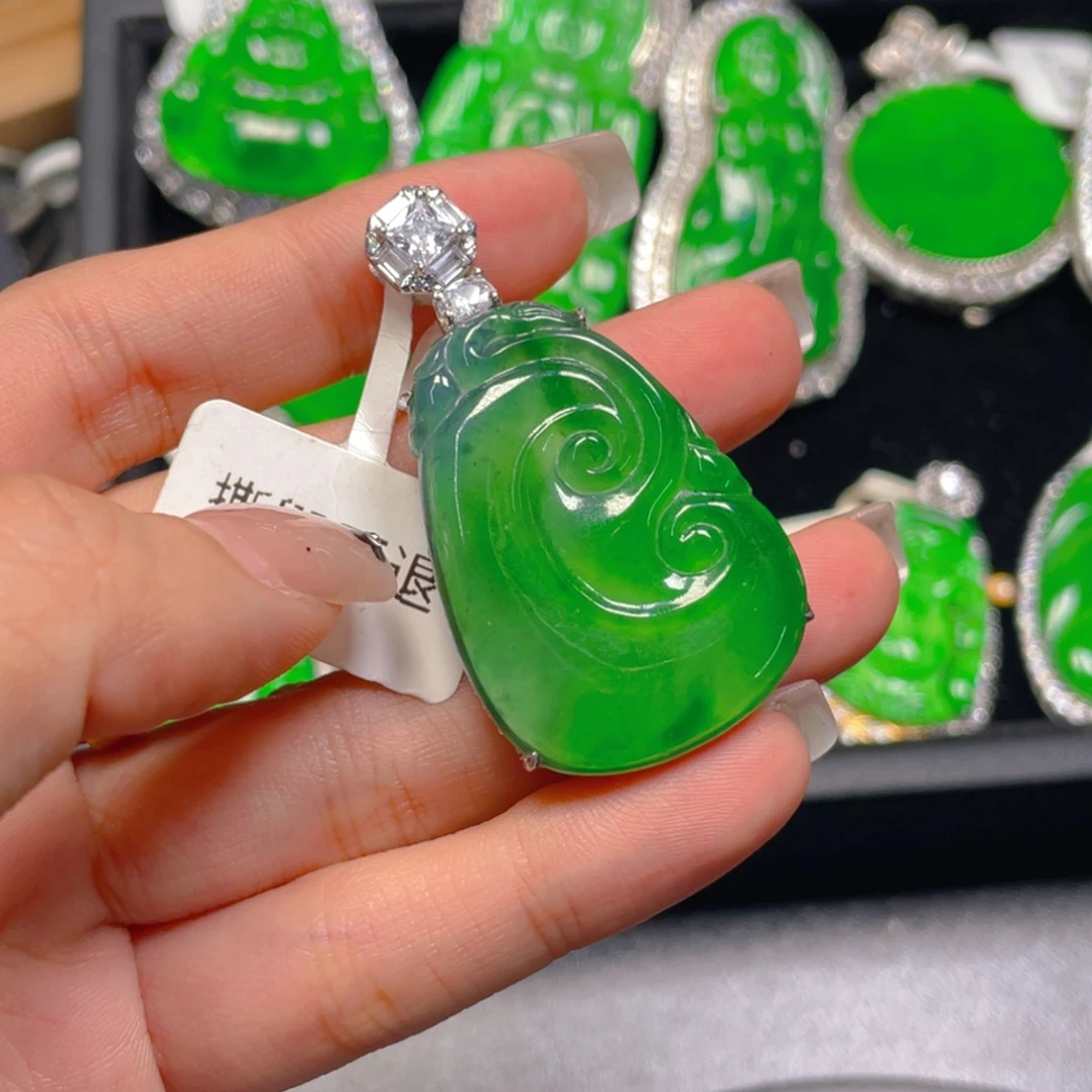 翡翠未镶嵌吊坠(不含链)