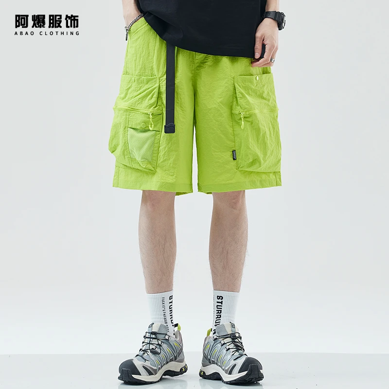 【阿爆服饰】工装短裤男士夏季大码美式高街薄款速干休闲五分中裤子