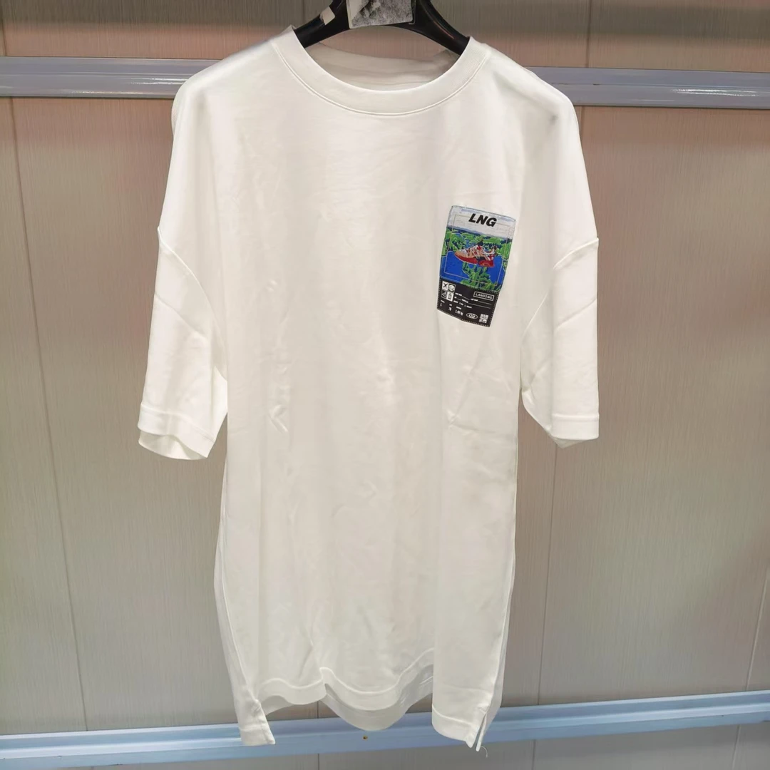 《直播》李宁女短袖透气运动风运动T恤速干休闲潮流印花宽松LTSR012