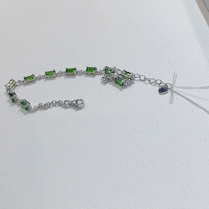 手链透辉石银S925镶嵌