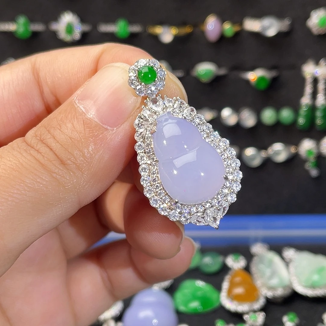 翡翠银S925镶嵌颈饰