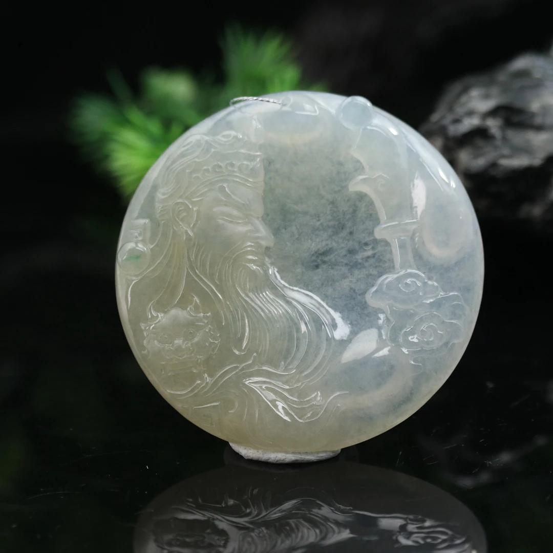 FC10天然缅甸翡翠A货关公/000207/保利厦门拍卖