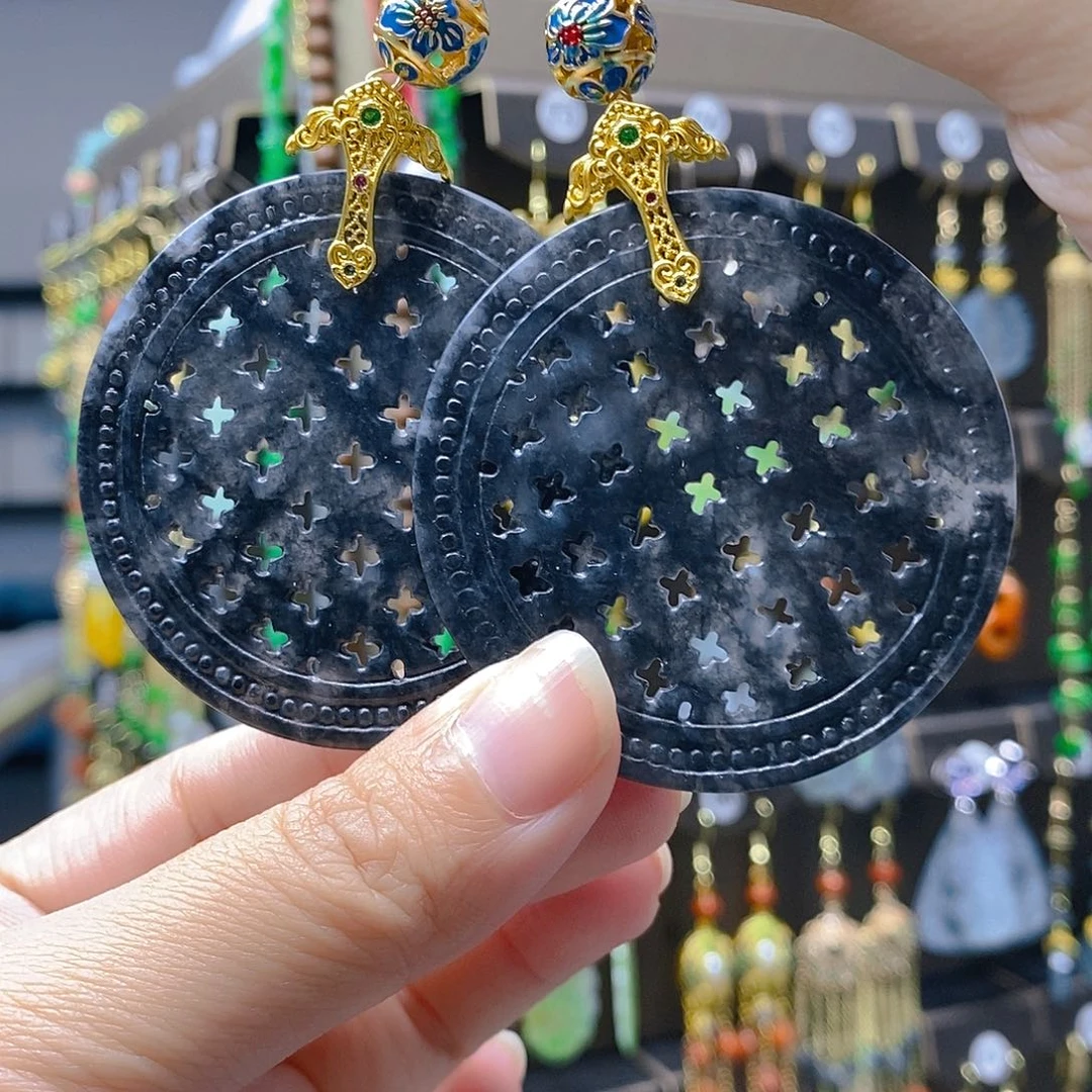 未镶嵌翡翠耳饰翡翠