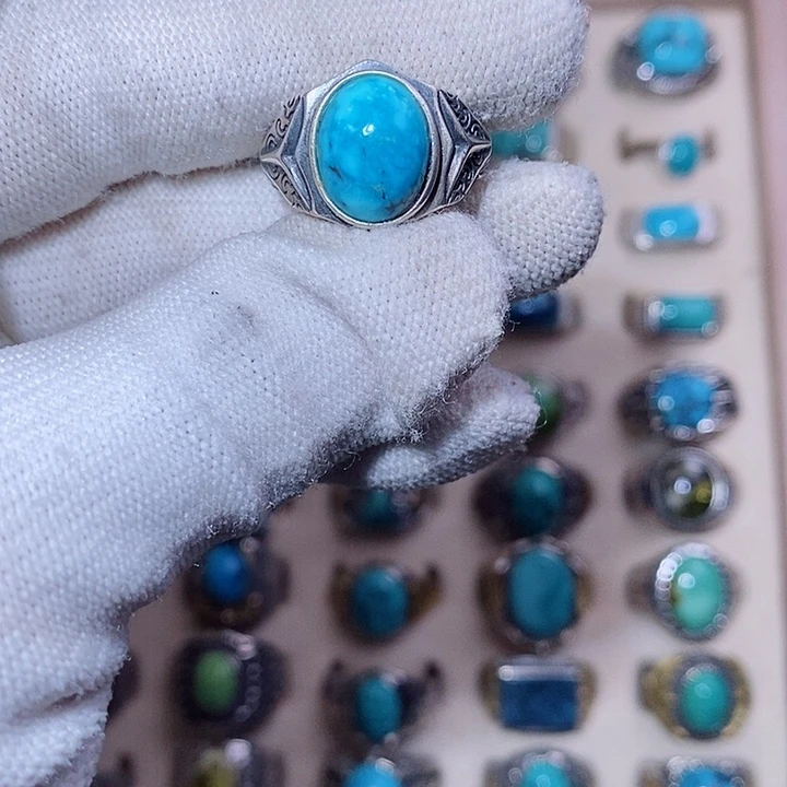 绿松石银S925镶嵌颈饰