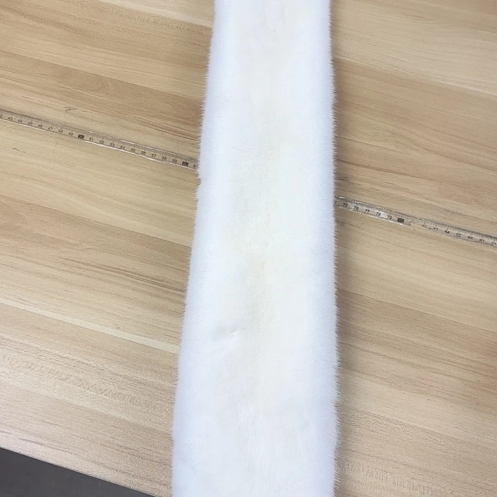 水貂皮白色进口水貂围巾470