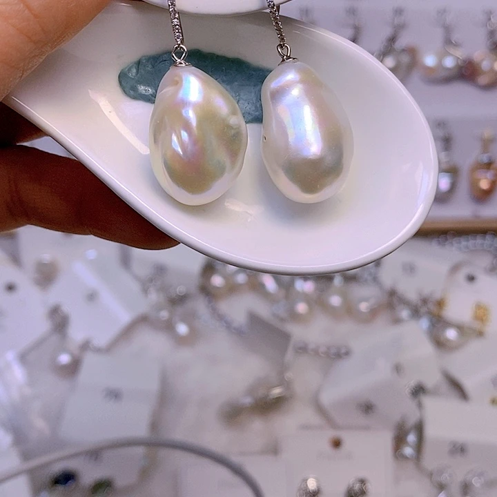 淡水珍珠颈饰银S925镶嵌