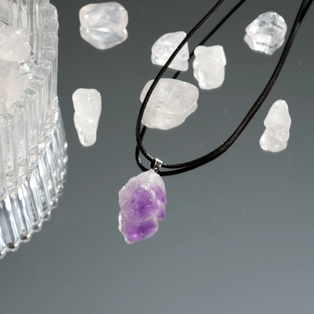 天然紫水晶原石吊坠（发一）