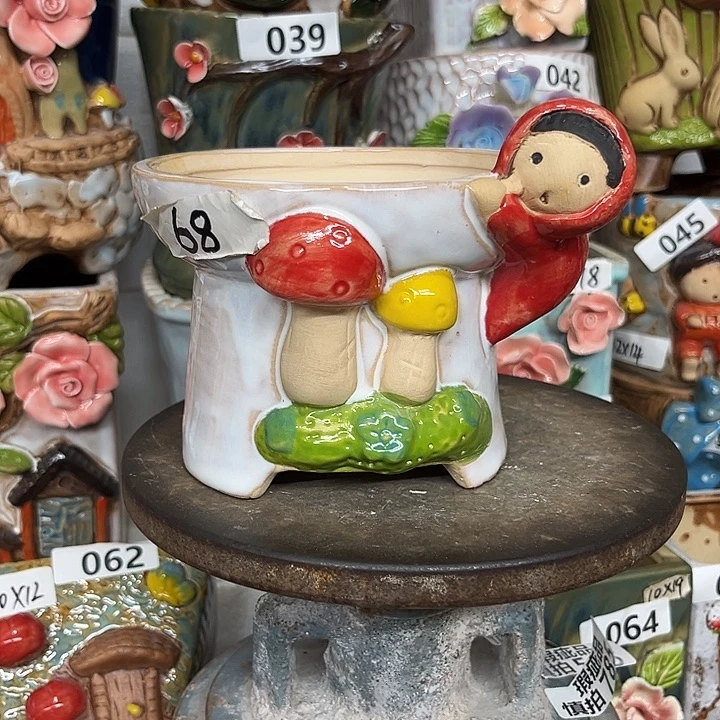 紫砂花盆粗陶材质多肉花盆